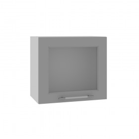 Квадро ВПГС 500 шкаф верхний горизонтальный со стеклом высокий (Железо/корпус Серый) в Дудинке - dudinka.katalogmebeli.com | фото
