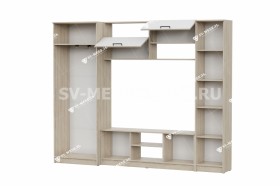 Мебель для гостиной МГС 3 Исполнение 1 Дуб Сонома / Белый в Дудинке - dudinka.katalogmebeli.com | фото 3