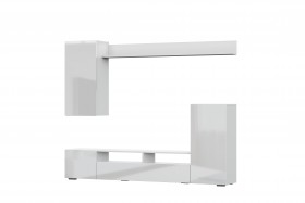 Мебель для гостиной МГС 4 (Белый/Белый глянец) в Дудинке - dudinka.katalogmebeli.com | фото 7
