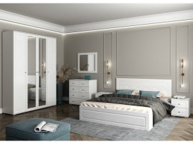 Модульная спальня Барселона (Белый/Белый глянец) в Дудинке - dudinka.katalogmebeli.com | фото