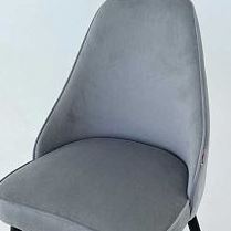 Набор стульев Милан 2 шт (серый велюр/черный) в Дудинке - dudinka.katalogmebeli.com | фото 3