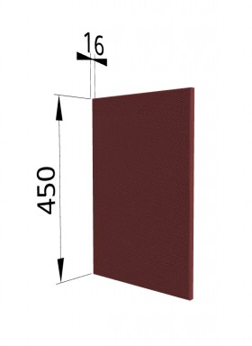 Панель торцевая (для шкафа горизонтального высокого) ВПГ Квадро (Красная кожа) в Дудинке - dudinka.katalogmebeli.com | фото