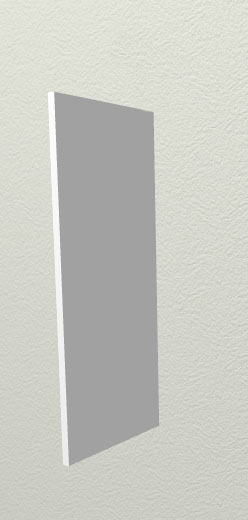 Панель торцевая ПТ 400 Капля (для шкафа торцевого верхнего) Белый в Дудинке - dudinka.katalogmebeli.com | фото