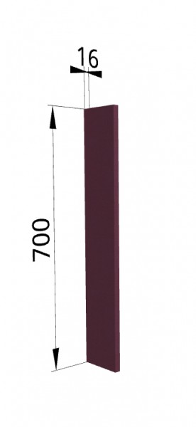 Панель торцевая ПТ 400 Квадро (для шкафа торцевого верхнего) Виноград в Дудинке - dudinka.katalogmebeli.com | фото