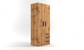 Шкаф 2-х створчатый с ящиками Шервуд (Дуб Вотан) в Дудинке - dudinka.katalogmebeli.com | фото