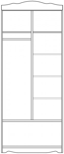 Шкаф 2-х створчатый серии Иллюзия 71 Бордовый в Дудинке - dudinka.katalogmebeli.com | фото 4