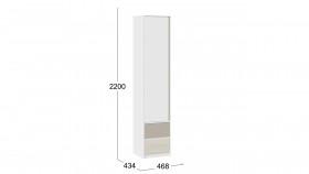 Шкаф для белья комбинированный «Сканди» Дуб Гарден/Белый/Глиняный серый в Дудинке - dudinka.katalogmebeli.com | фото 3