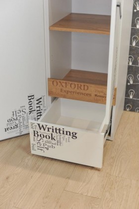 Шкаф для белья «Оксфорд» (Ривьера/Белый с рисунком) в Дудинке - dudinka.katalogmebeli.com | фото 4