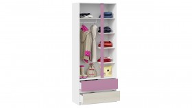Шкаф для одежды комбинированный «Сканди» Дуб Гарден/Белый/Лиловый в Дудинке - dudinka.katalogmebeli.com | фото 4
