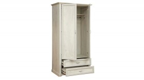 Шкаф для одежды "Сохо" (бетон пайн белый/2 ящика/зеркало) в Дудинке - dudinka.katalogmebeli.com | фото 3
