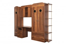 Шкаф комбинированный для белья «Навигатор» (Дуб Каньон) в Дудинке - dudinka.katalogmebeli.com | фото 6