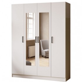 Шкаф комбинированный Ларс (1,6) белый в Дудинке - dudinka.katalogmebeli.com | фото
