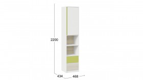 Шкаф комбинированный «Сканди» Дуб Гарден/Белый/Зеленый в Дудинке - dudinka.katalogmebeli.com | фото 4