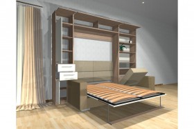 Шкаф-кровать с диваном Каролина в Дудинке - dudinka.katalogmebeli.com | фото 3