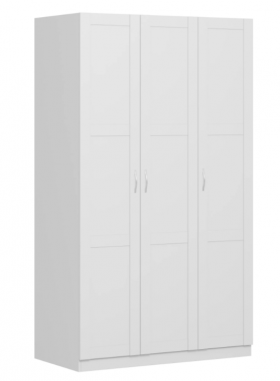 Шкаф трехдверный Пегас сборный белый в Дудинке - dudinka.katalogmebeli.com | фото