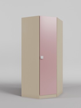 Шкаф угловой (угловая секция) Грэйси (Розовый/корпус Клен) в Дудинке - dudinka.katalogmebeli.com | фото