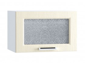 Шкаф верхний горизонтальный со стеклом 500, ШВГС 500 (Клен кремовый/корпус белый) в Дудинке - dudinka.katalogmebeli.com | фото