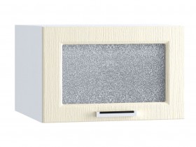 Шкаф верхний горизонтальный со стеклом 510, ШВГС 510 (Клен крем/корпус белый) в Дудинке - dudinka.katalogmebeli.com | фото