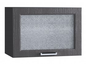 Шкаф верхний горизонтальный со стеклом 609, ШВГС 609 (Клен серый/корпус венге) в Дудинке - dudinka.katalogmebeli.com | фото
