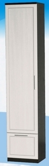 Шкаф высокий с ящиком ДЛЯ ГОСТИНОЙ ШВЯ-450 Венге/Дуб выбеленный в Дудинке - dudinka.katalogmebeli.com | фото