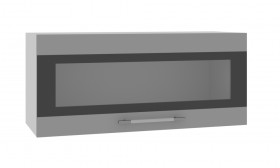 Скала ПГСФ 800 Шкаф верхний горизонтальный со стеклом с фотопечатью (Гранит Оникс/корпус Серый) в Дудинке - dudinka.katalogmebeli.com | фото