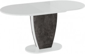 Стол обеденный «Монреаль» Тип 1 (Белый глянец/Моод темный) в Дудинке - dudinka.katalogmebeli.com | фото 2