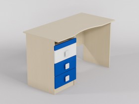 Стол (столешница с выемкой) Скай люкс (Синий/Белый/корпус Клен) в Дудинке - dudinka.katalogmebeli.com | фото