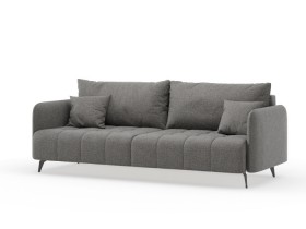 Валериан диван трёхместный прямой Стальной, ткань RICO FLEX 9292 в Дудинке - dudinka.katalogmebeli.com | фото