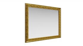 Зеркало навесное "Айрум"/(дуб кальяри / профиль: золото с орнаментом) в Дудинке - dudinka.katalogmebeli.com | фото